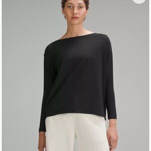 Lululemon Back in Action Shirt size 8 Black